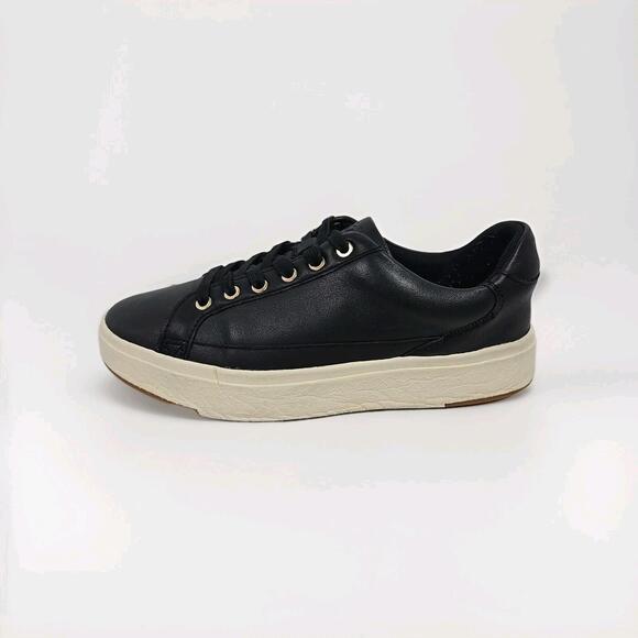 Kizik Vegas - Black/White Leather Hands Free Lace-Up Shoes - W7.5/M6 - Picture 1 of 11